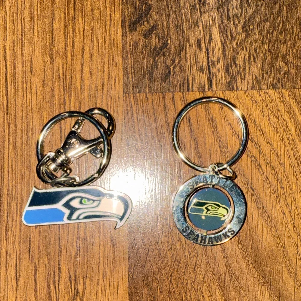 Lot of Seattle Seahawks Football Keychains (set of 7)